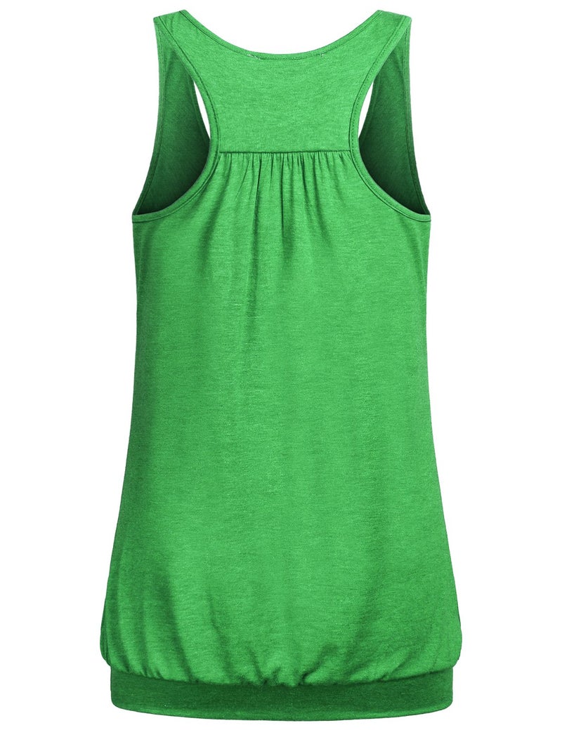 Miusey Plus Size Workout Tops Womens Sleeveless Round Neck Loose Fit Racerback Workout Tank Top Active Wear Outfits(XX-Large, Grass-Green) - Image 2